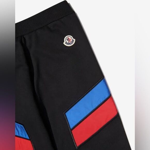 MONCLER BOYS BLACK JOGGER SWEATS 4A - Picture 12 of 15